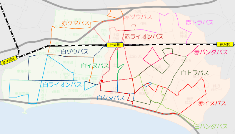 のぞみ幼稚園スクールバス運行エリア